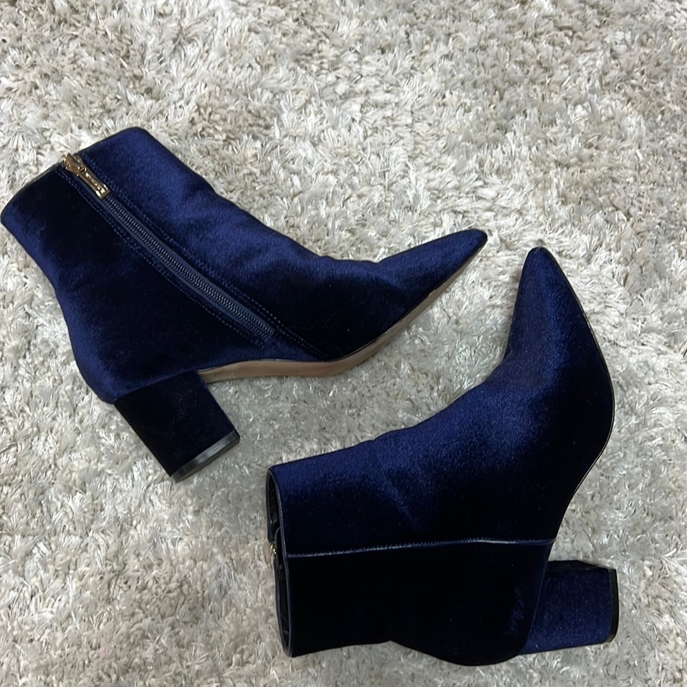 STEVE MADDEN Blue velvet ankle boots